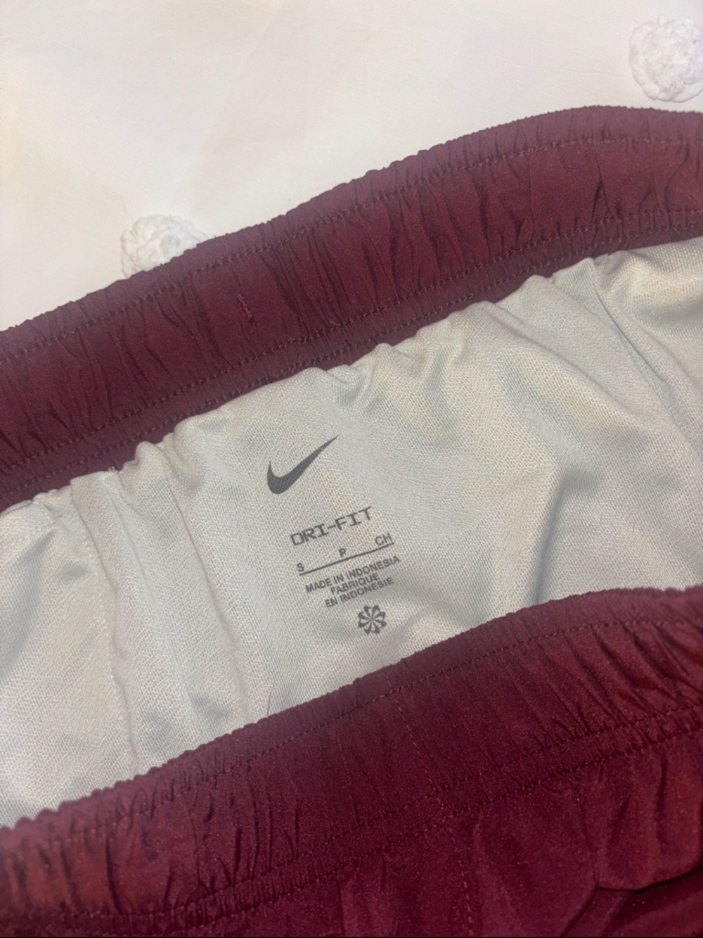Nike Women’s Maroon and White Virginia Tech (VT) Athletic Shorts - Picture 2 of 3